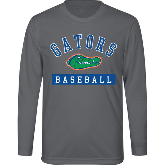 GATB007 - GATORS BASEBALL YOUTH PERFORMANCE LONG SLEEVE TEE - The Club