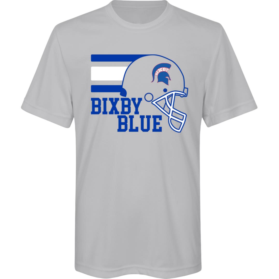 TOUCHDOWN SPARTANS BIXBY BLUE YOUTH PERFORMANCE TEE