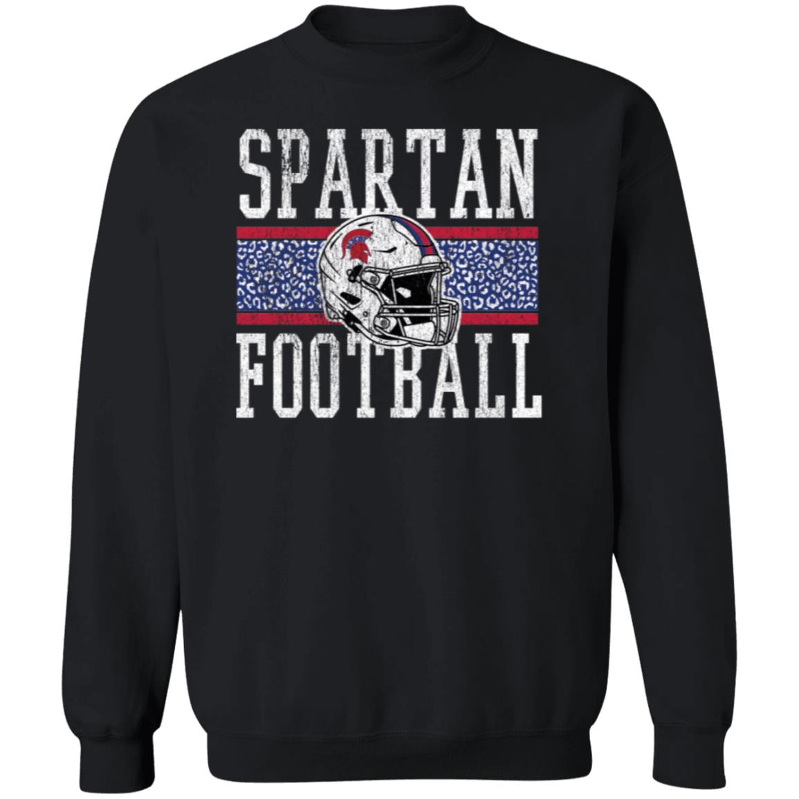 TACKLES & TOUCHDOWNS LEOPARD ADULT CREWNECK PULLOVER SWEATSHIRT