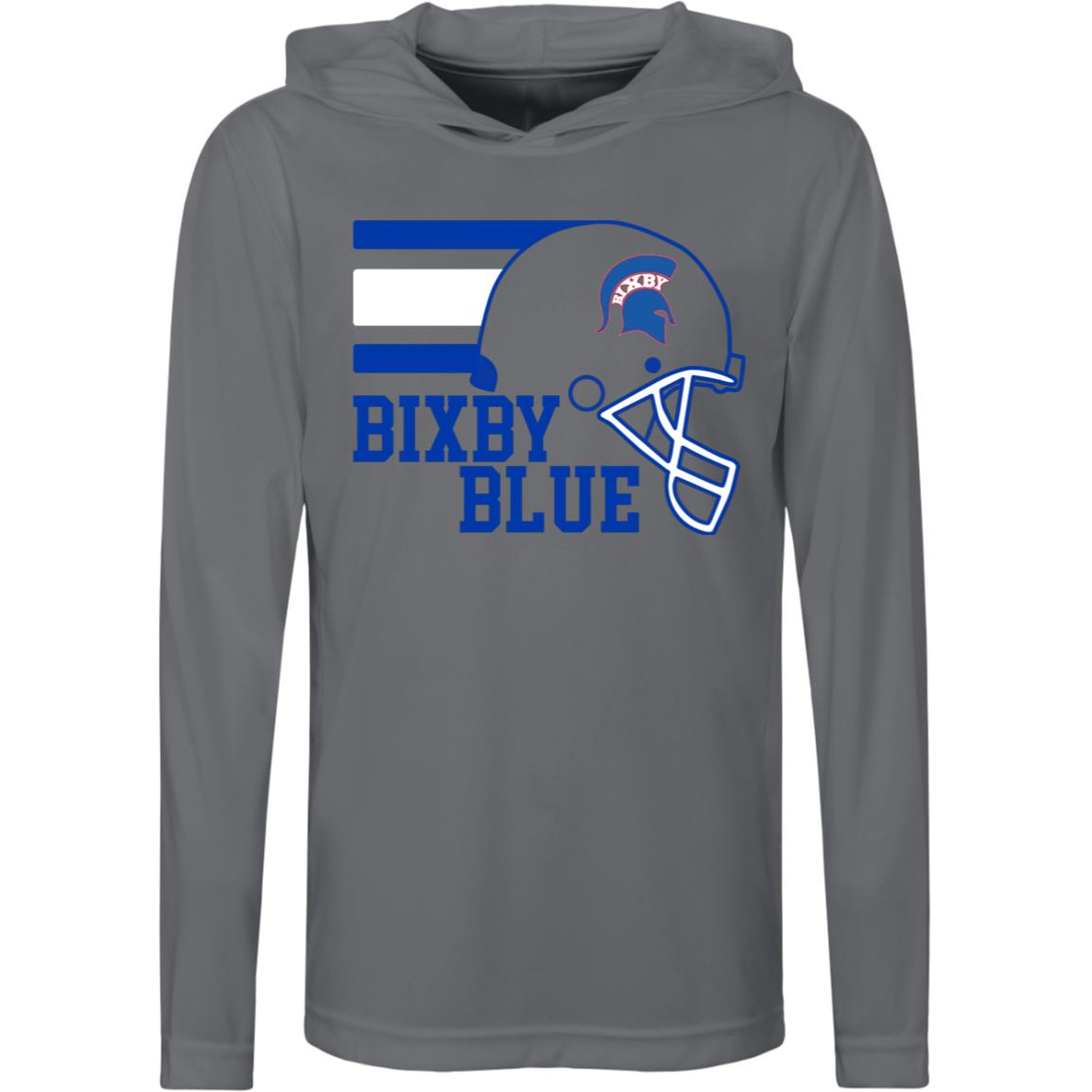 TOUCHDOWN SPARTANS BIXBY BLUE YOUTH PERFORMANCE HOODED TEE