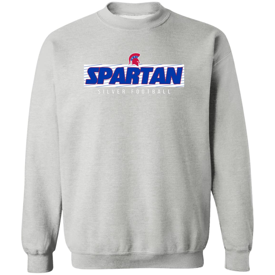 SPARTAN VICTORY BIXBY SILVER ADULT CREWNECK PULLOVER SWEATSHIRT