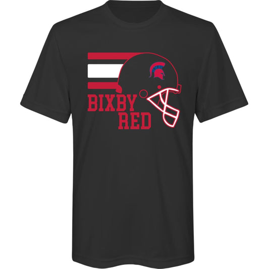 TOUCHDOWN SPARTANS BIXBY RED YOUTH PERFORMANCE TEE