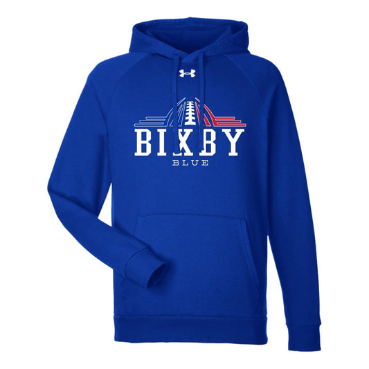 LEGENDS BIXBY BLUE UNDER ARMOUR ADULT RIVAL FLEECE HOODIE