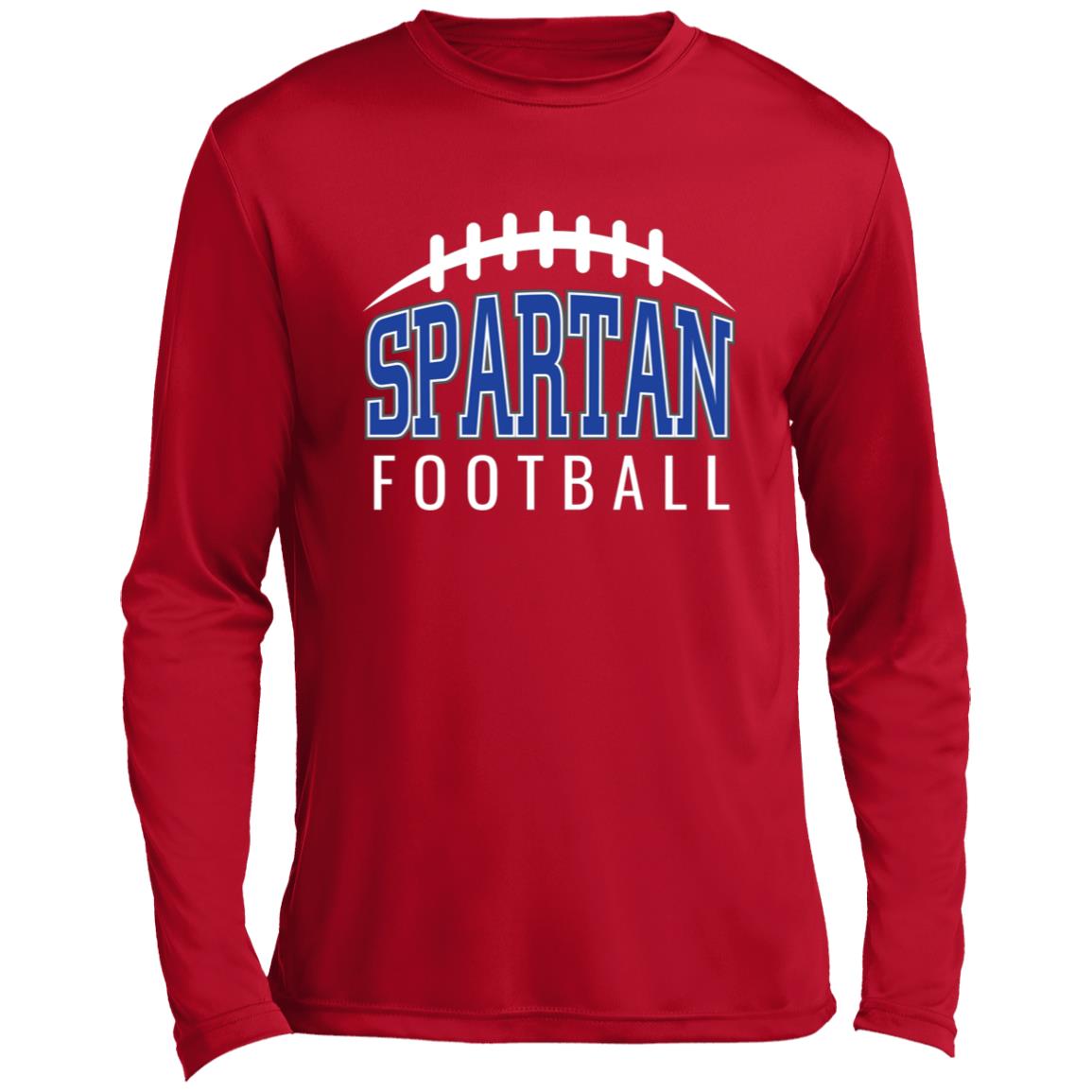 BIXBY SPARTANS FOOTBALL ADULT LONG SLEEVE PERFORMANCE TEE - The Club