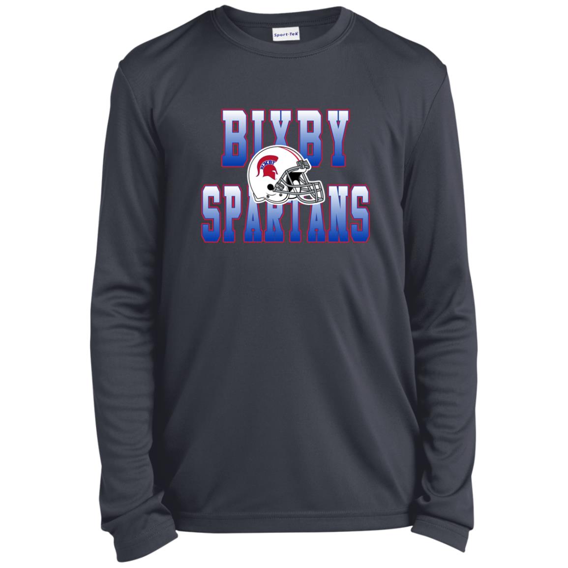 BIXBY SPARTANS FOOTBALL YOUTH LONG SLEEVE PERFORMANCE TEE - The Club