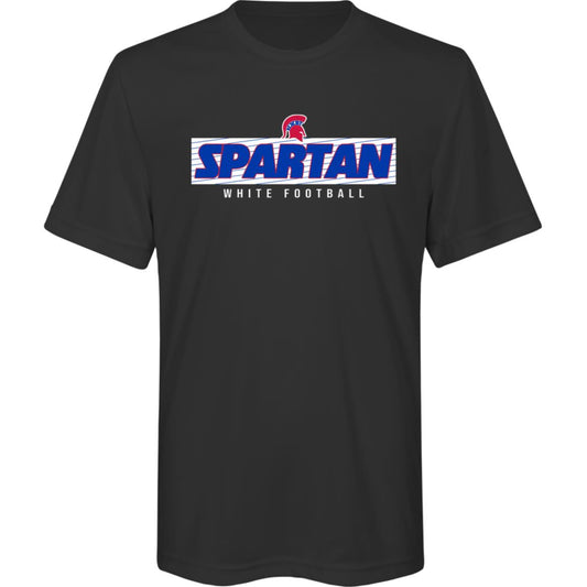 SPARTAN VICTORY BIXBY WHITE YOUTH PERFORMANCE TEE