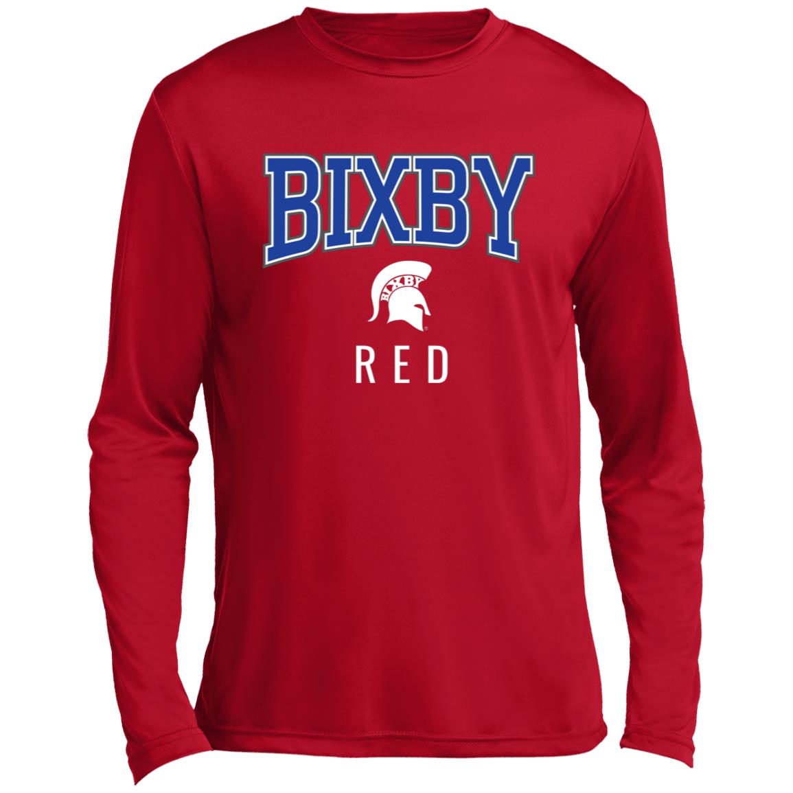 BIXBY RED FOOTBALL ADULT LONG SLEEVE PERFORMANCE TEE - The Club