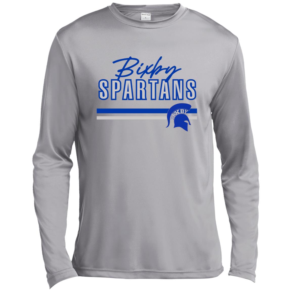 BIXBY SPARTANS ADULT LONG SLEEVE PERFORMANCE TEE - The Club