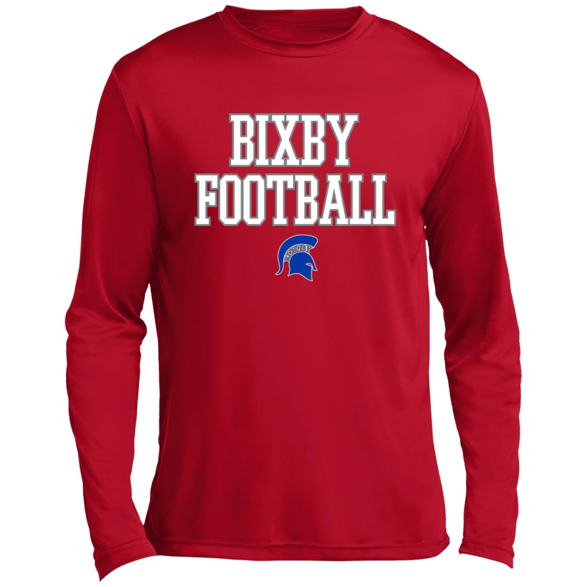 BIXBY SPARTANS FOOTBALL ADULT LONG SLEEVE PERFORMANCE TEE - The Club