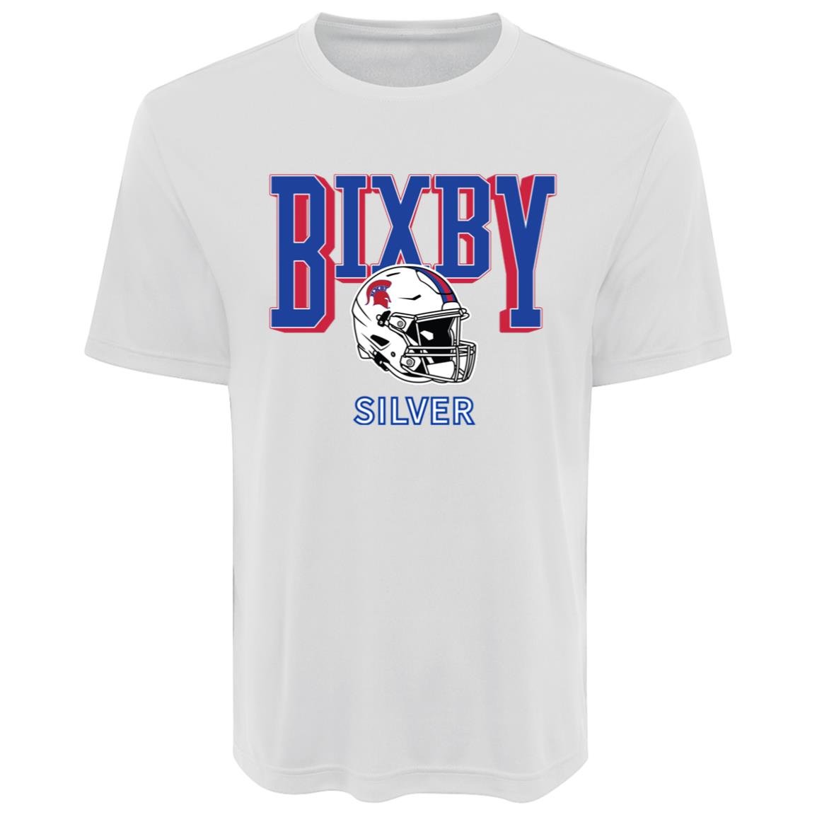 BIXBY SILVER FOOTBALL ADULT PERFORMANCE TEE - The Club