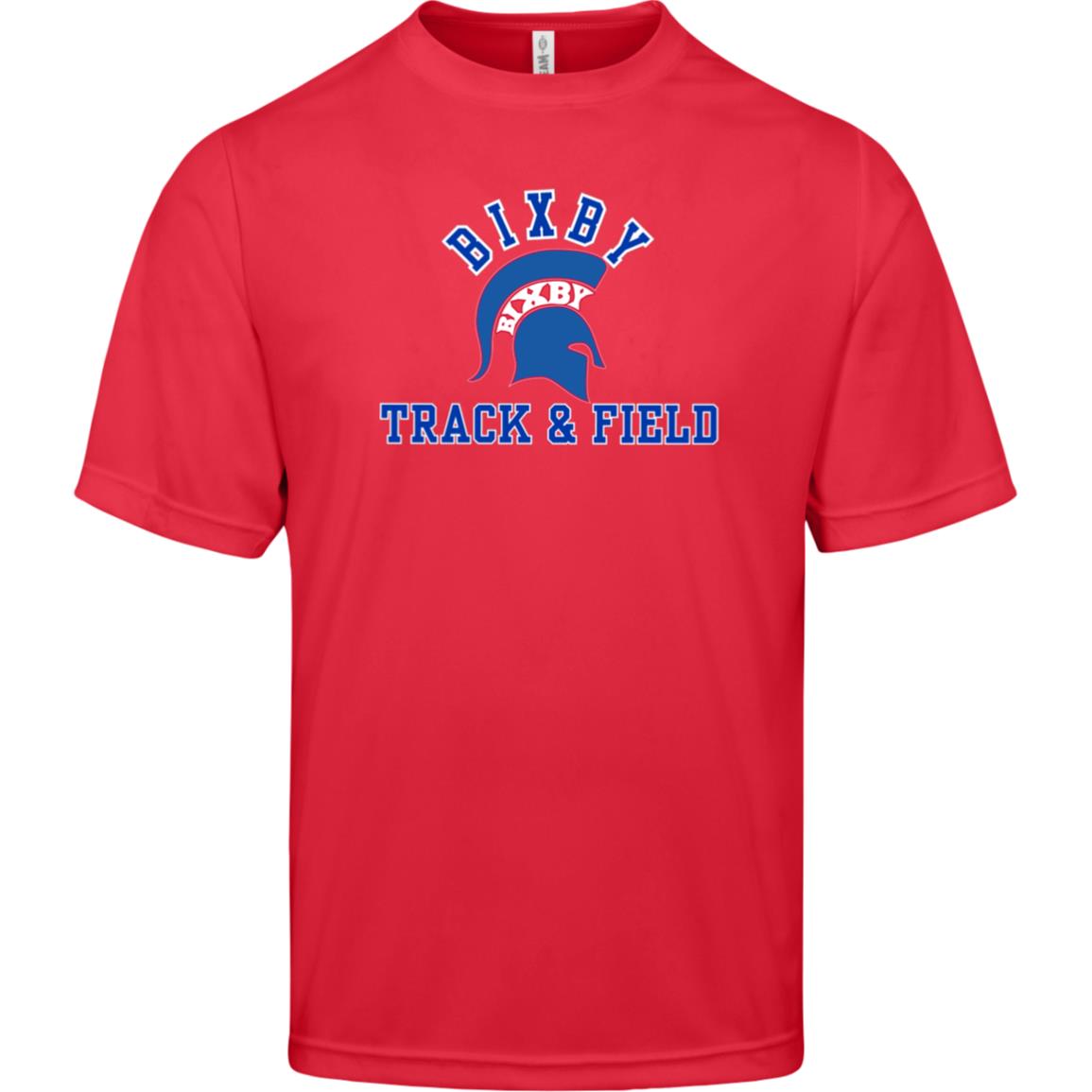 RED AND BLUE TRUE T&F ADULT PERFORMANCE TEE