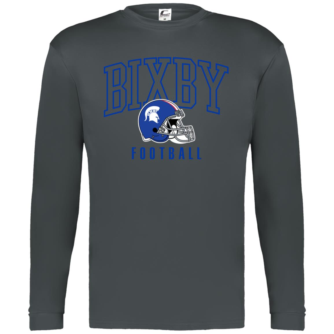 BIXBY SPARTAN FOOTBALL - Men's Performance Long Sleeve Tee