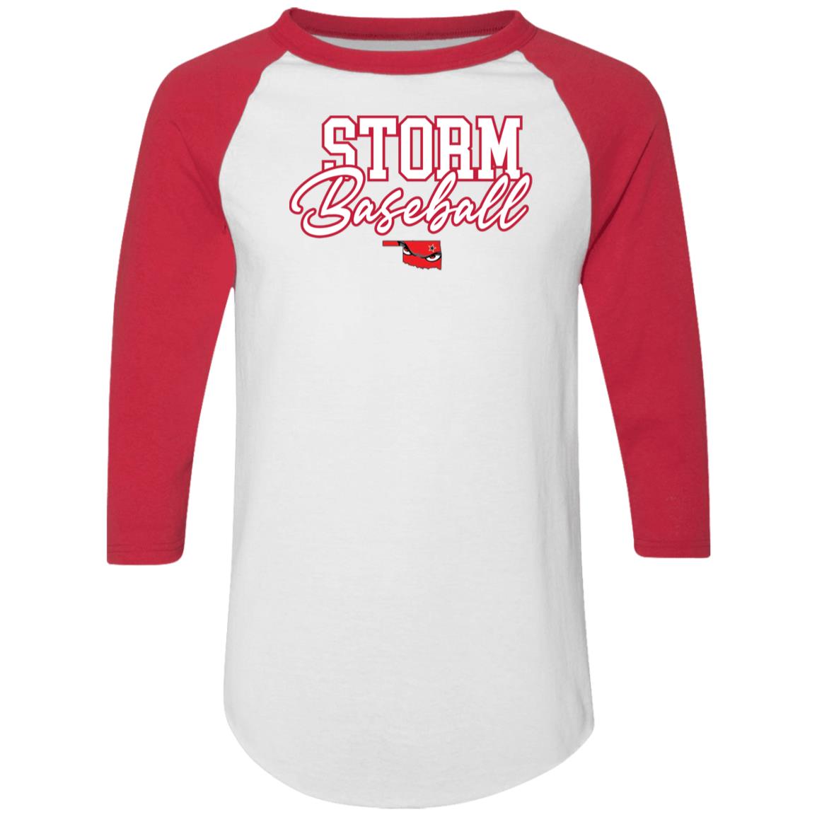 004 - STORM BASEBALL ADULT RAGLAN TEE