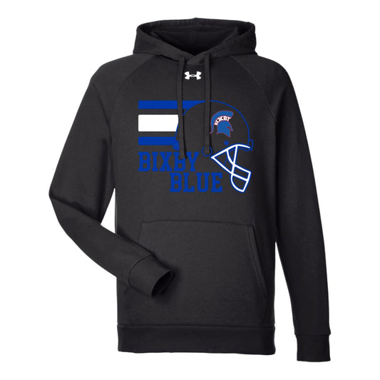 TOUCHDOWN SPARTANS BIXBY BLUE UNDER ARMOUR ADULT RIVAL FLEECE HOODIE