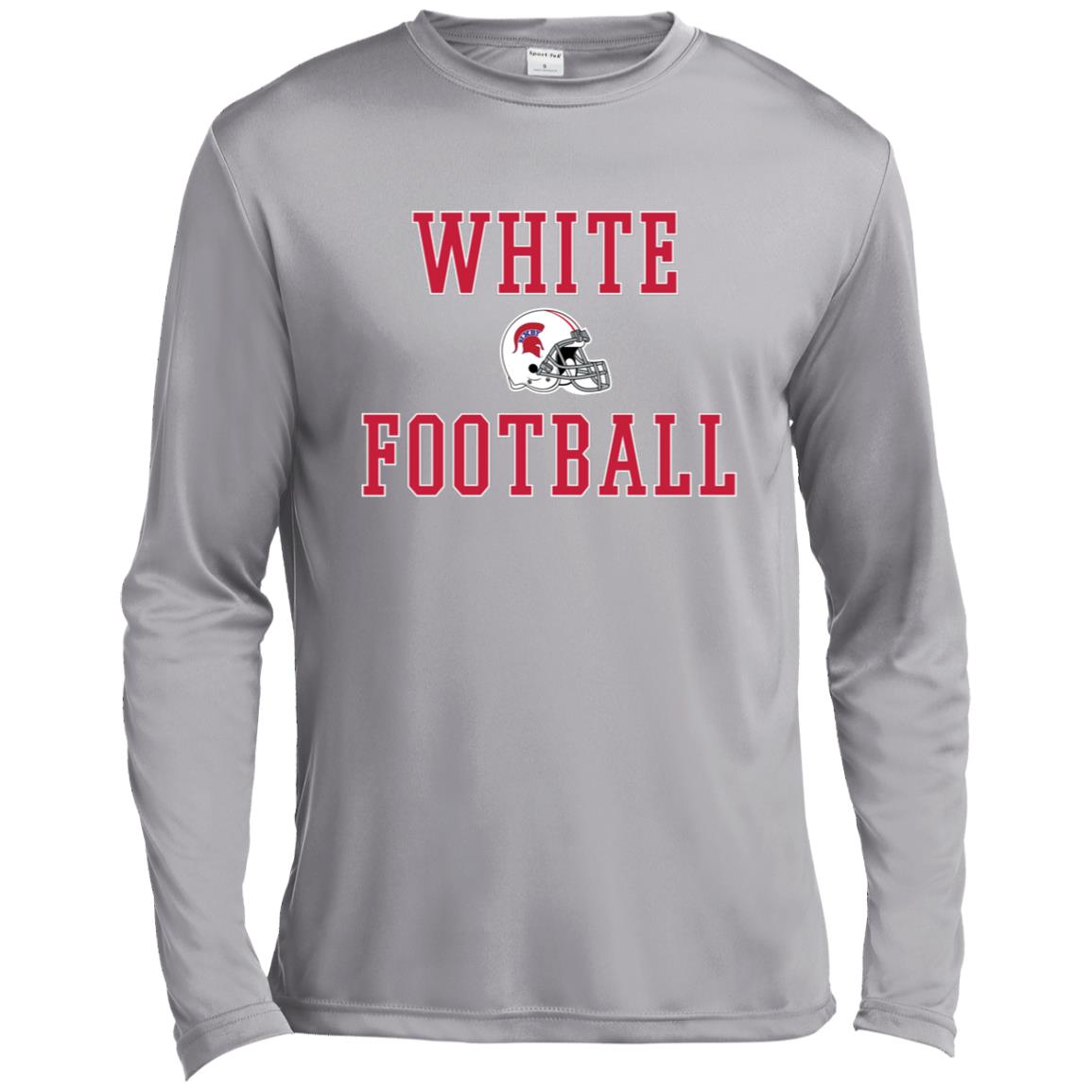 BIXBY WHITE FOOTBALL ADULT LONG SLEEVE PERFORMANCE TEE - The Club