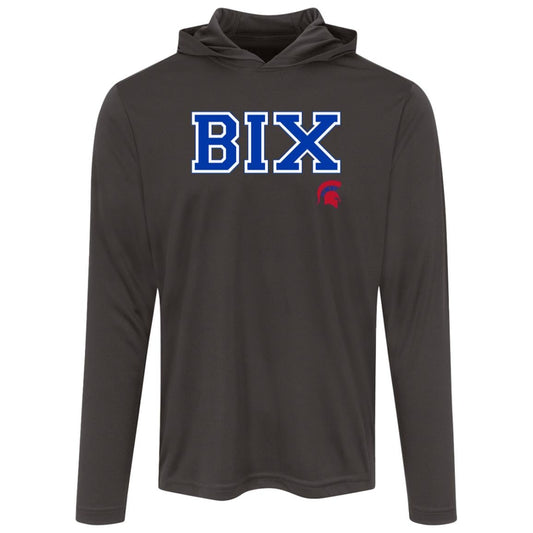 BIXBY SPARTANS ADULT HOODED PERFORMACE LONG SLEEVE TEE - The Club