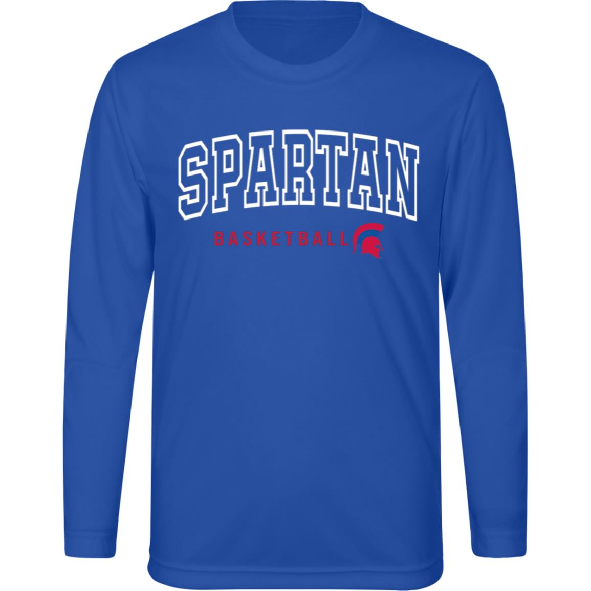 Classic Spartan Basketball Youth Performance Long Sleeve Tee