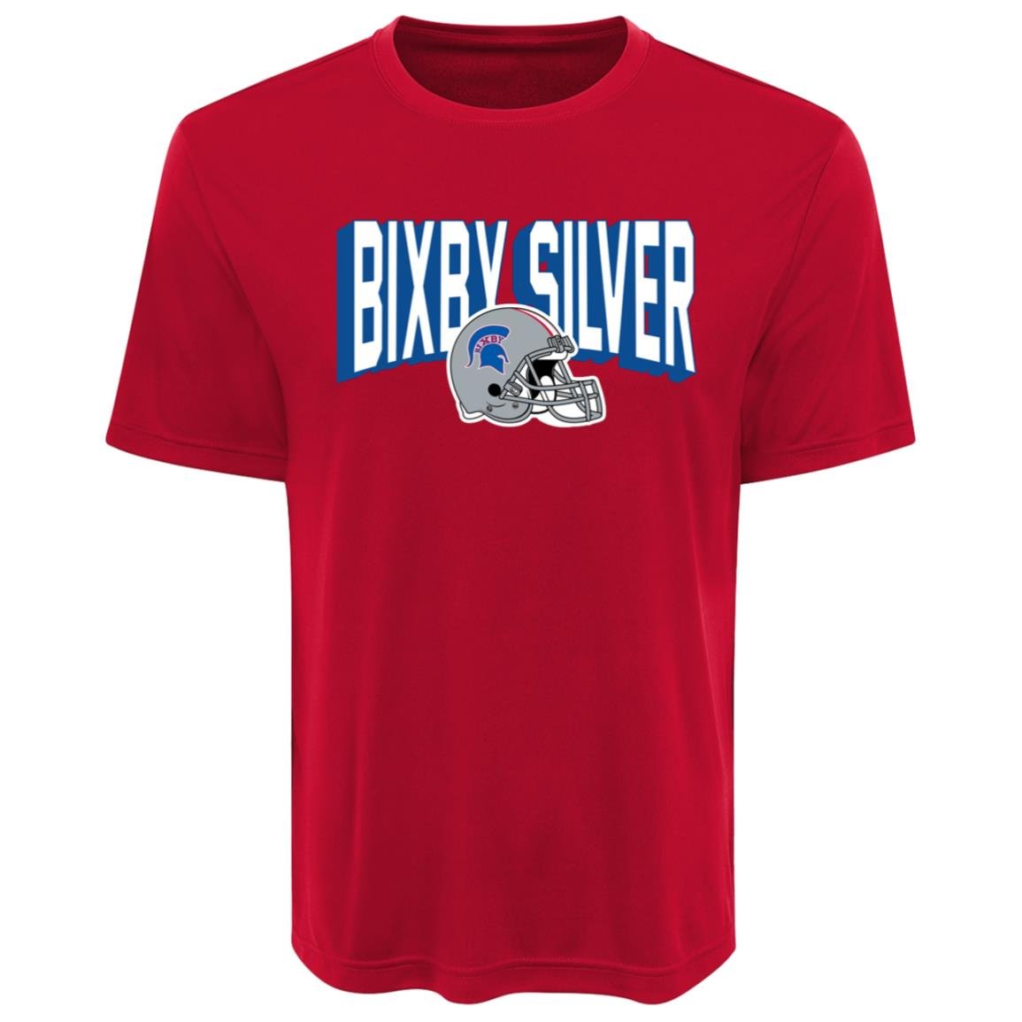 BIXBY SILVER FOOTBALL ADULT PERFORMANCE TEE - The Club