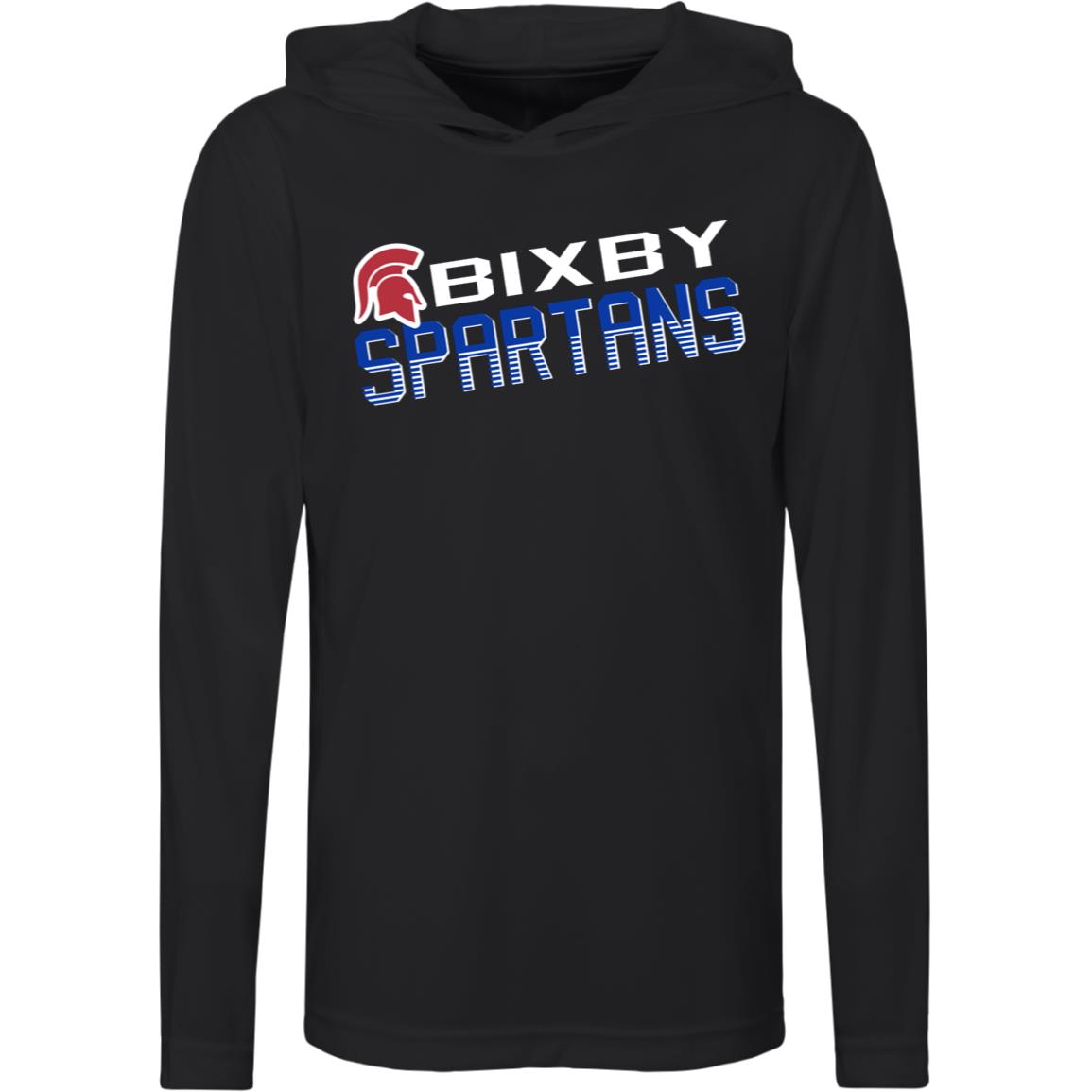 SPARTAN SPIRIT STRIPE YOUTH PERFORMANCE HOODED TEE