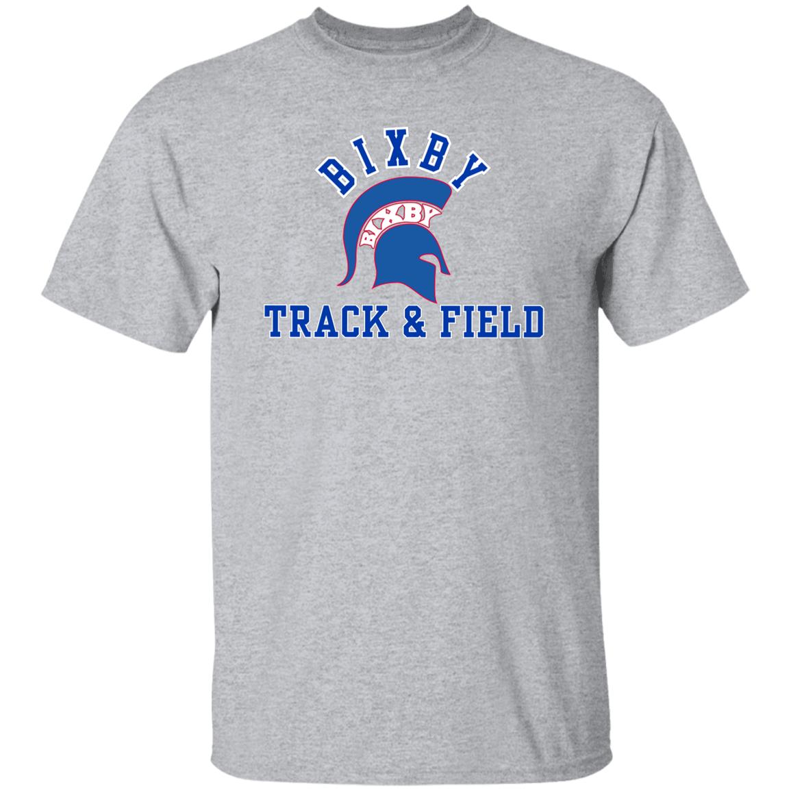 RED AND BLUE TRUE T&F ADULT 100% COTTON T-SHIRT