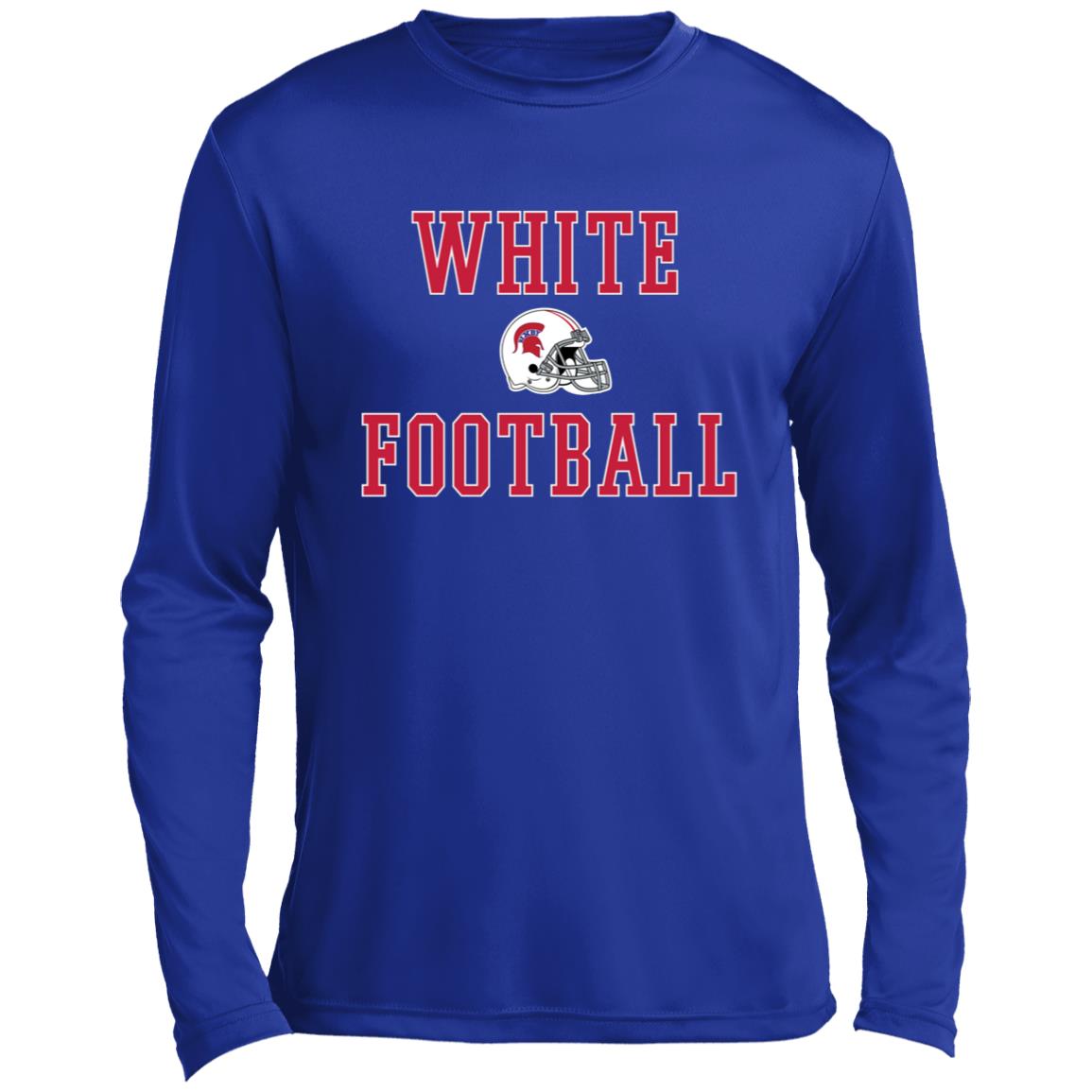 BIXBY WHITE FOOTBALL ADULT LONG SLEEVE PERFORMANCE TEE - The Club