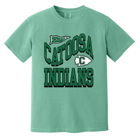 CATOOSA INDIANS ADULT GARMENT WASHED TEE - The Club