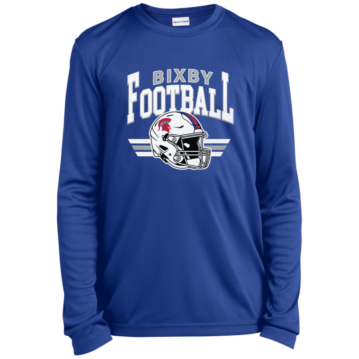 BIXBY SPARTANS FOOTBALL YOUTH LONG SLEEVE PERFORMANCE TEE - The Club
