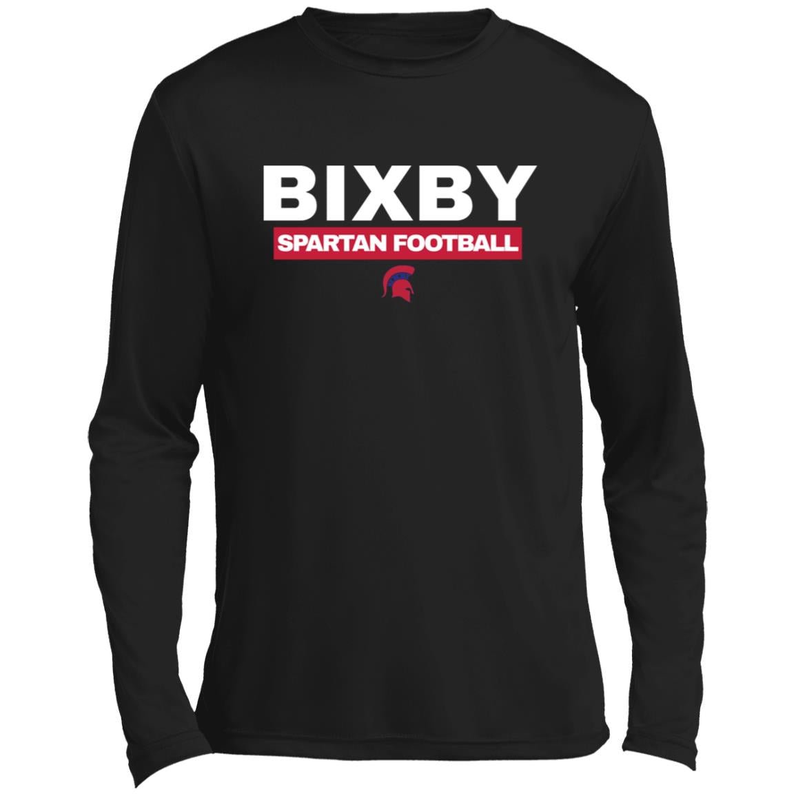 BIXBY SPARTANS FOOTBALL ADULT LONG SLEEVE PERFORMANCE TEE - The Club