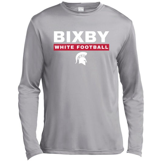 BIXBY WHITE FOOTBALL ADULT LONG SLEEVE PERFORMANCE TEE - The Club