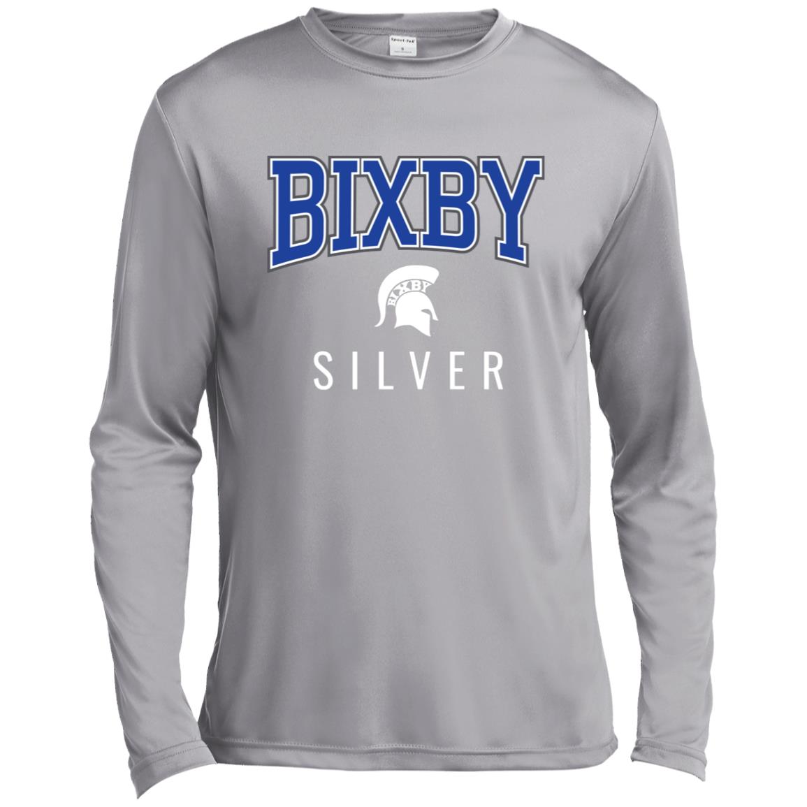 BIXBY SILVER FOOTBALL ADULT LONG SLEEVE PERFORMANCE TEE - The Club
