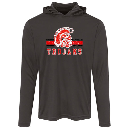 KIEFER TROJANS ADULT HOODED LONG SLEEVE PERFORMANCE TEE - The Club