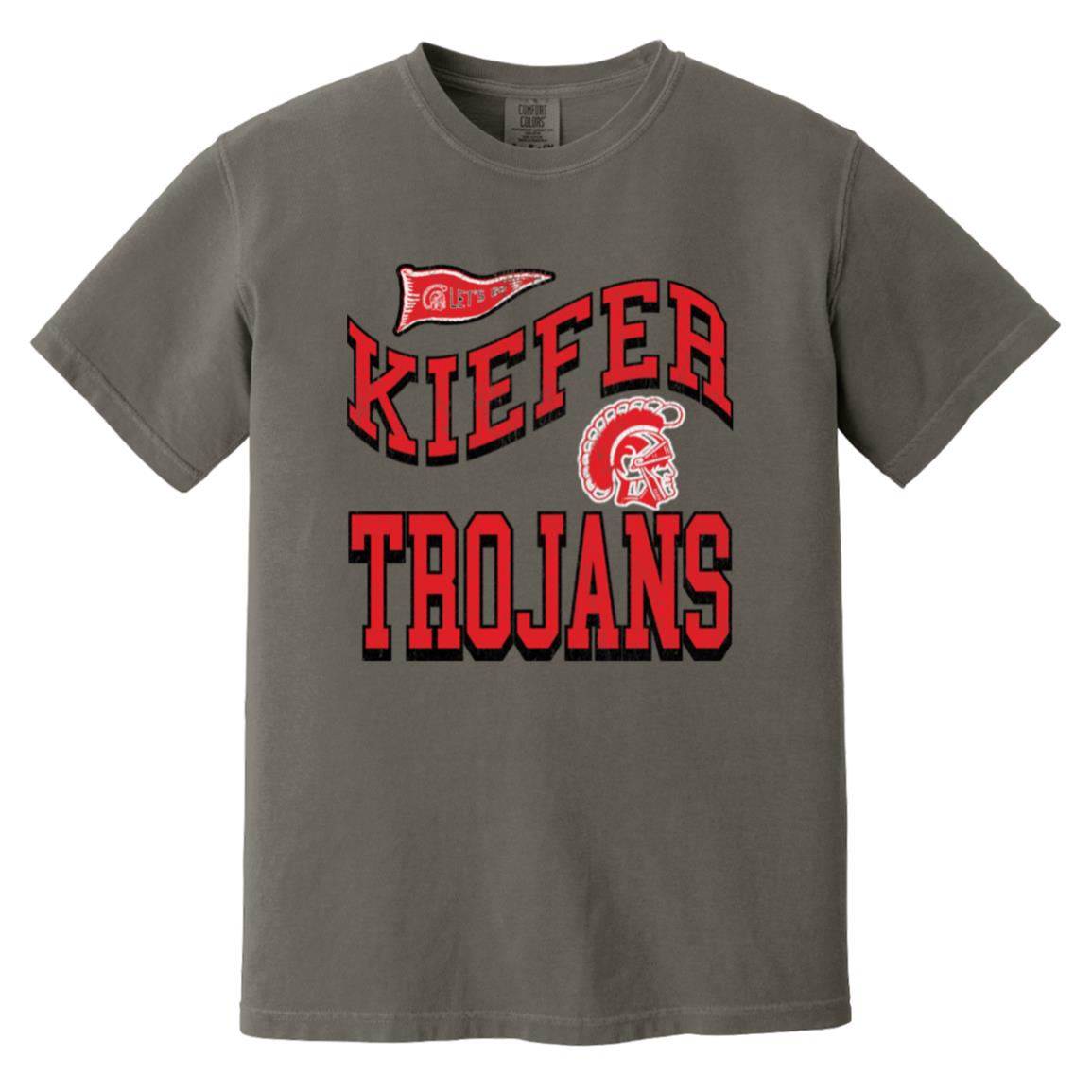 KIEFER TROJANS ADULT GARMENT WASHED TEE - The Club