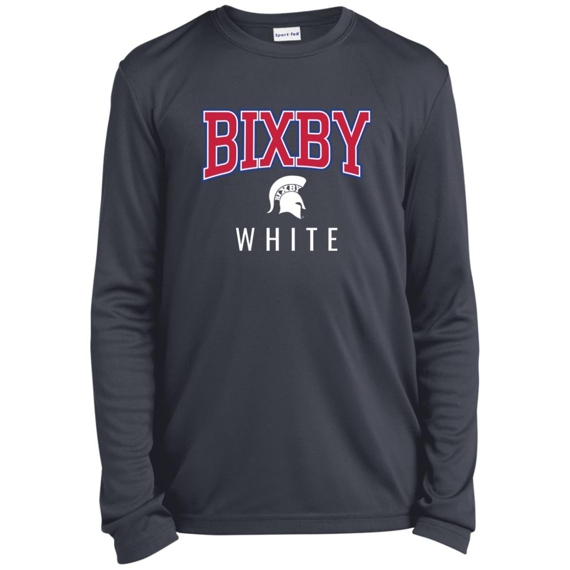 BIXBY WHITE FOOTBALL YOUTH LONG SLEEVE PERFORMANCE TEE - The Club