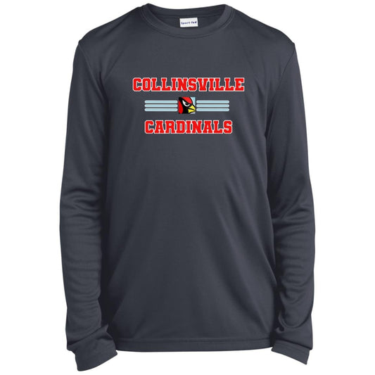 COLLINSVILLE CARDINALS YOUTH LONG SLEEVE PERFORMANCE TEE - The Club