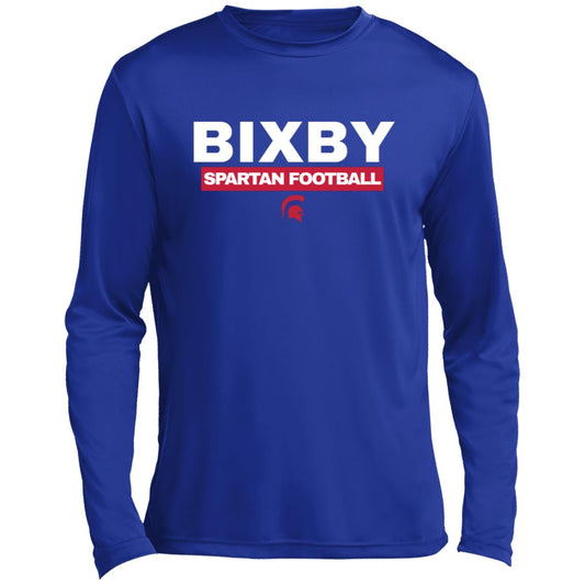 BIXBY SPARTANS FOOTBALL ADULT LONG SLEEVE PERFORMANCE TEE - The Club