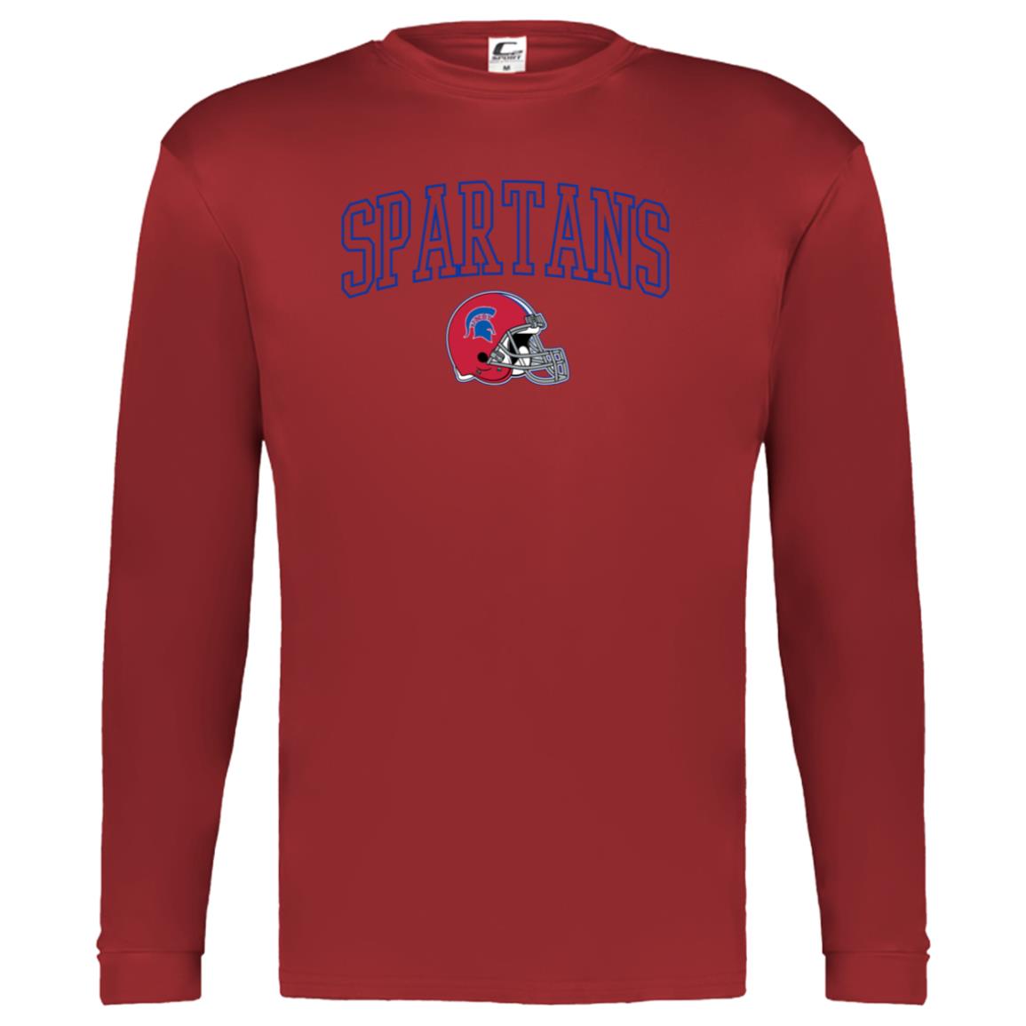 BIXBY SPARTAN FOOTBALL - Youth Performance Long Sleeve Tee
