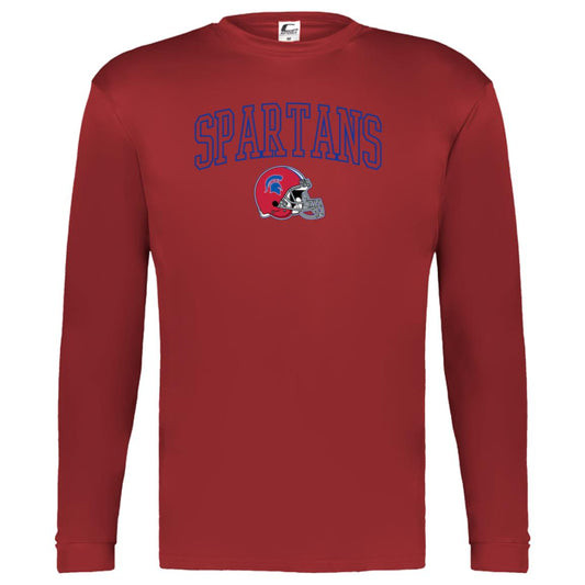BIXBY SPARTAN FOOTBALL - Youth Performance Long Sleeve Tee