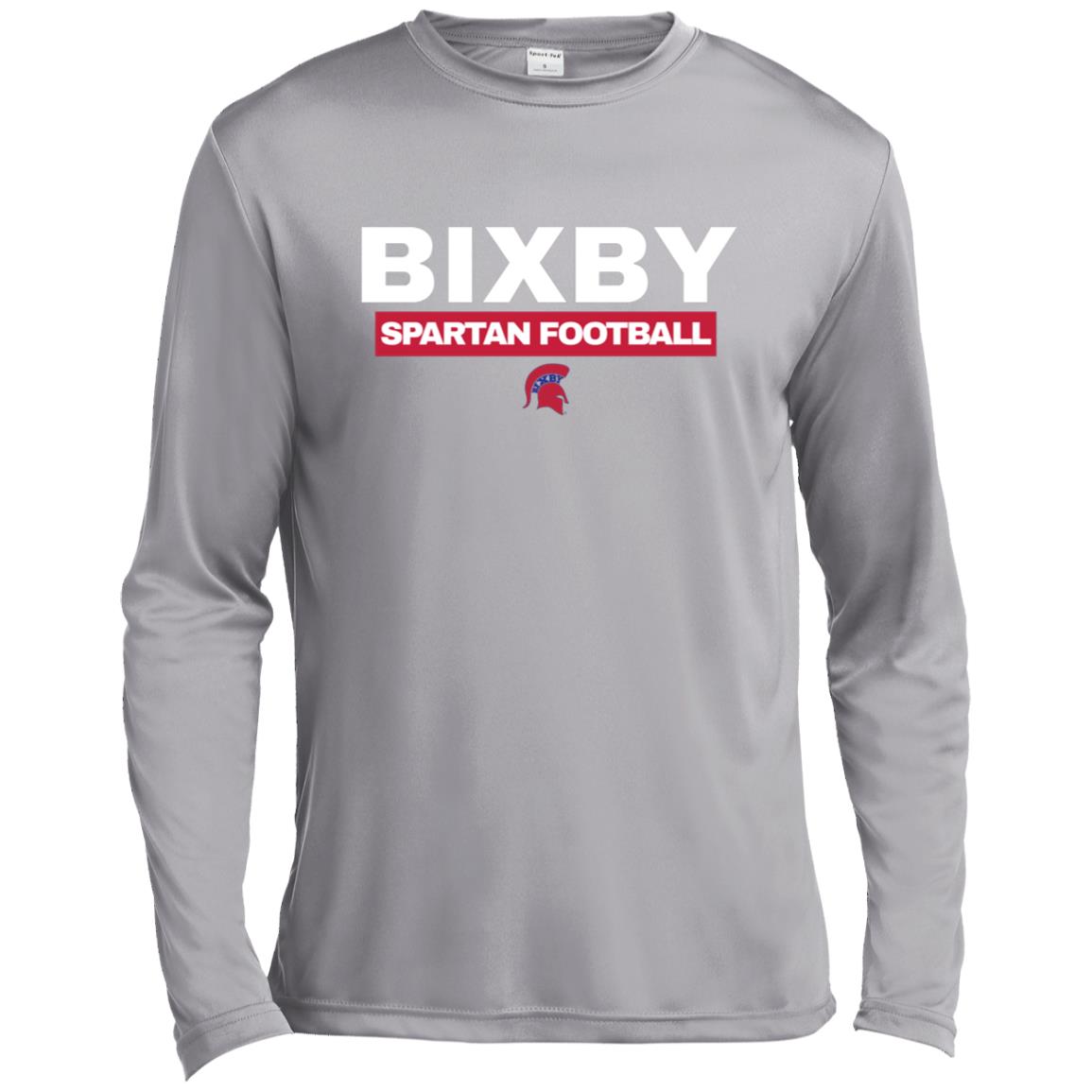 BIXBY SPARTANS FOOTBALL ADULT LONG SLEEVE PERFORMANCE TEE - The Club