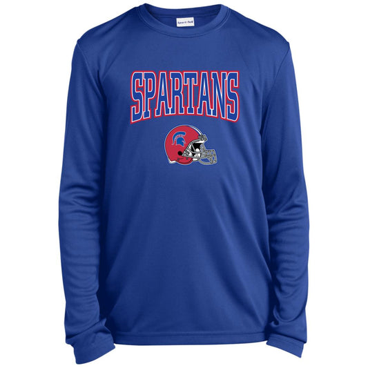 BIXBY SPARTANS FOOTBALL YOUTH LONG SLEEVE PERFORMANCE TEE - The Club