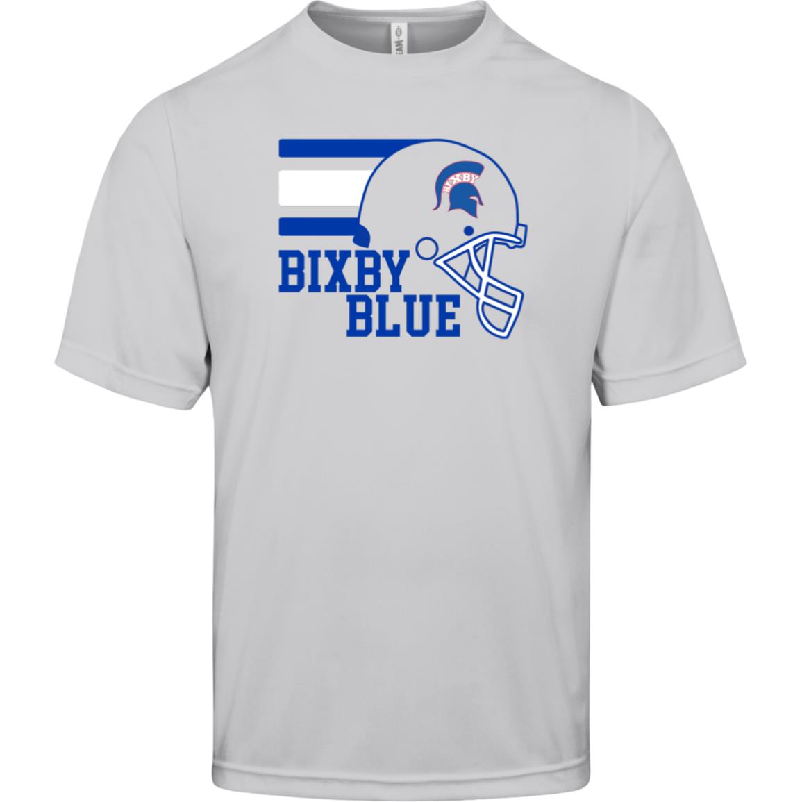 TOUCHDOWN SPARTANS BIXBY BLUE ADULT PERFORMANCE TEE