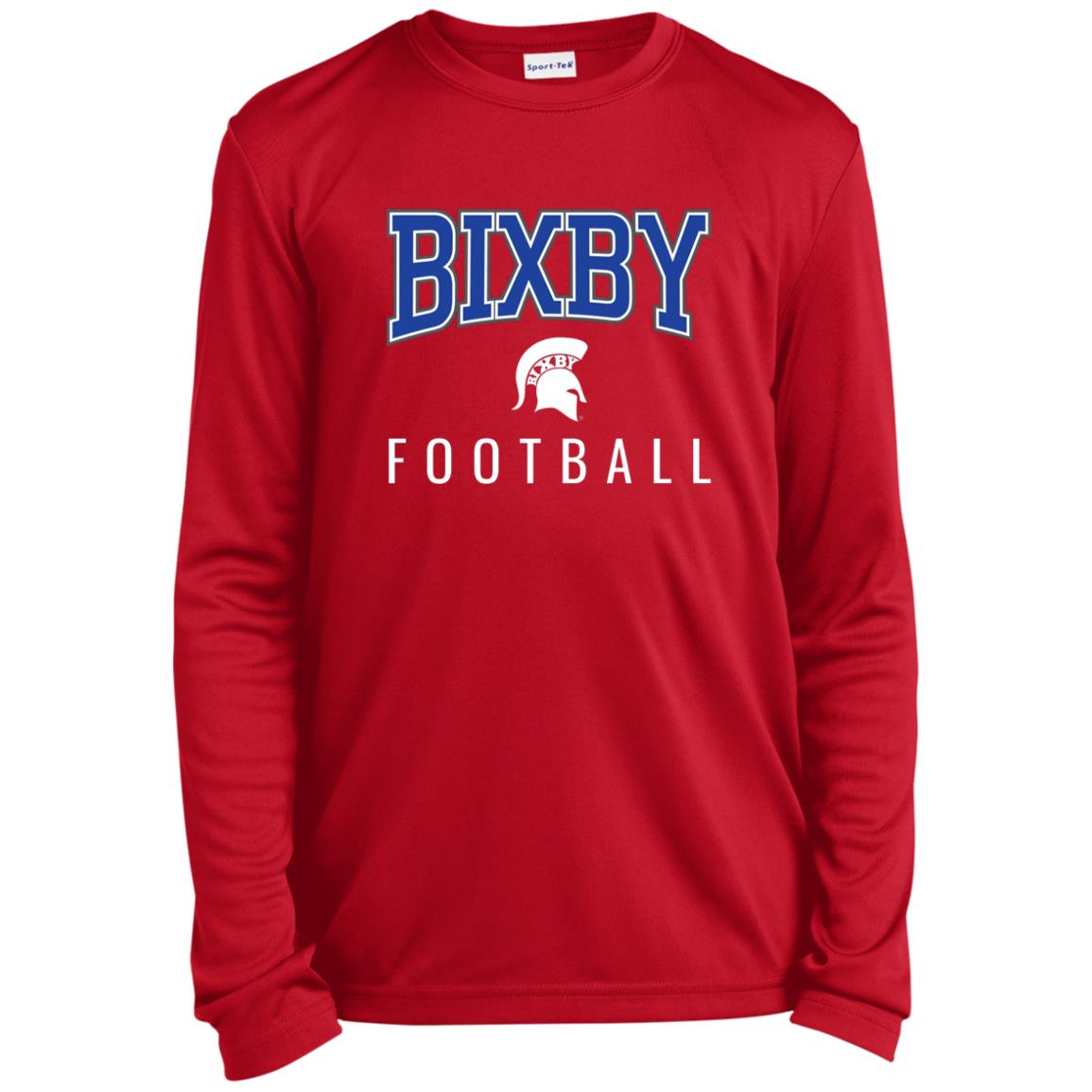 BIXBY SPARTANS FOOTBALL YOUTH LONG SLEEVE PERFORMANCE TEE - The Club