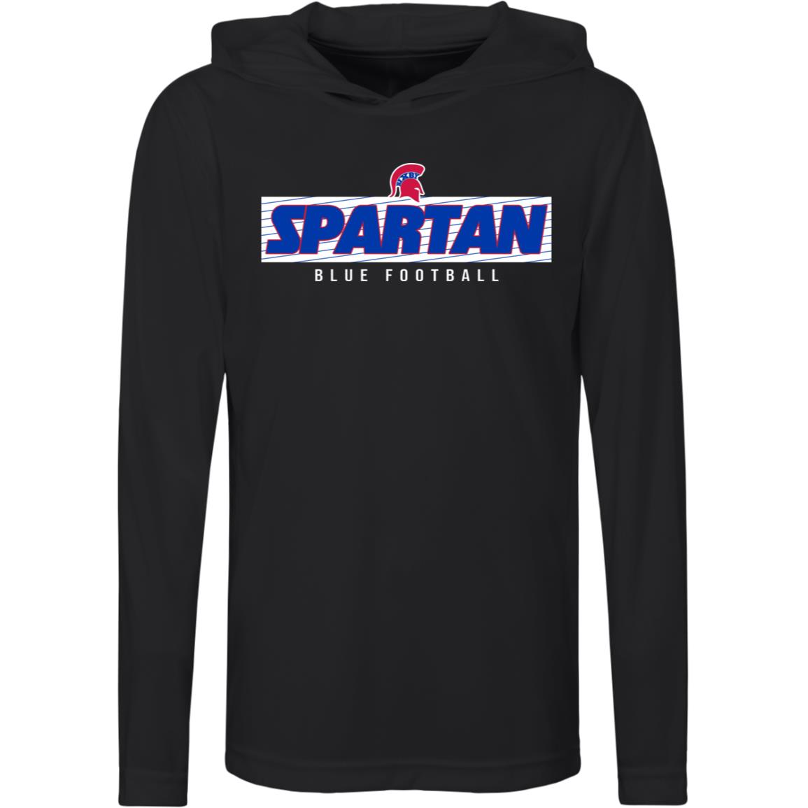 SPARTAN VICTORY BIXBY BLUE YOUTH PERFORMANCE HOODED TEE