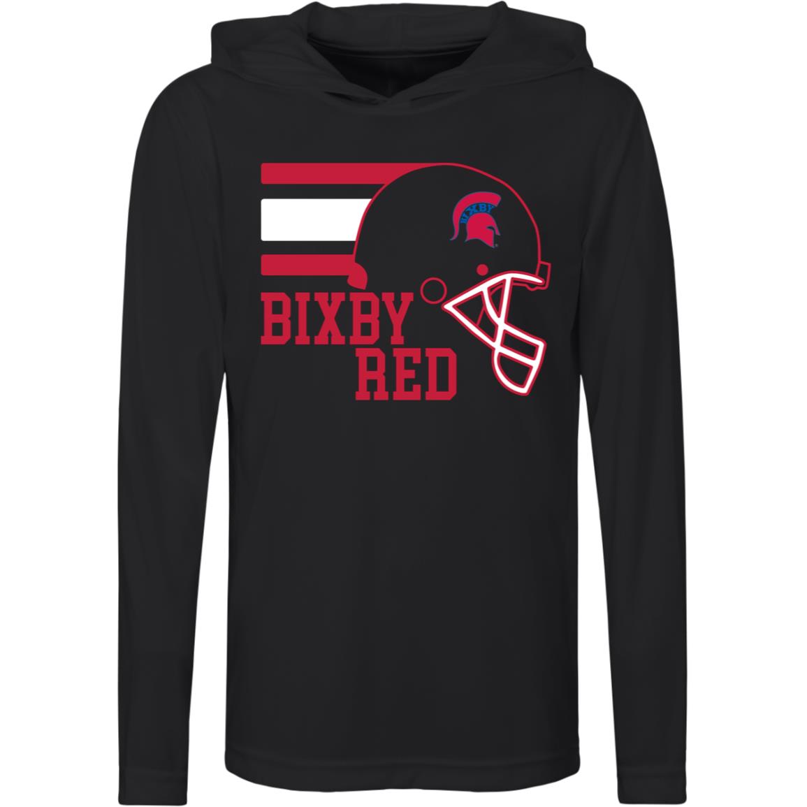 TOUCHDOWN SPARTANS BIXBY RED YOUTH PERFORMANCE HOODED TEE