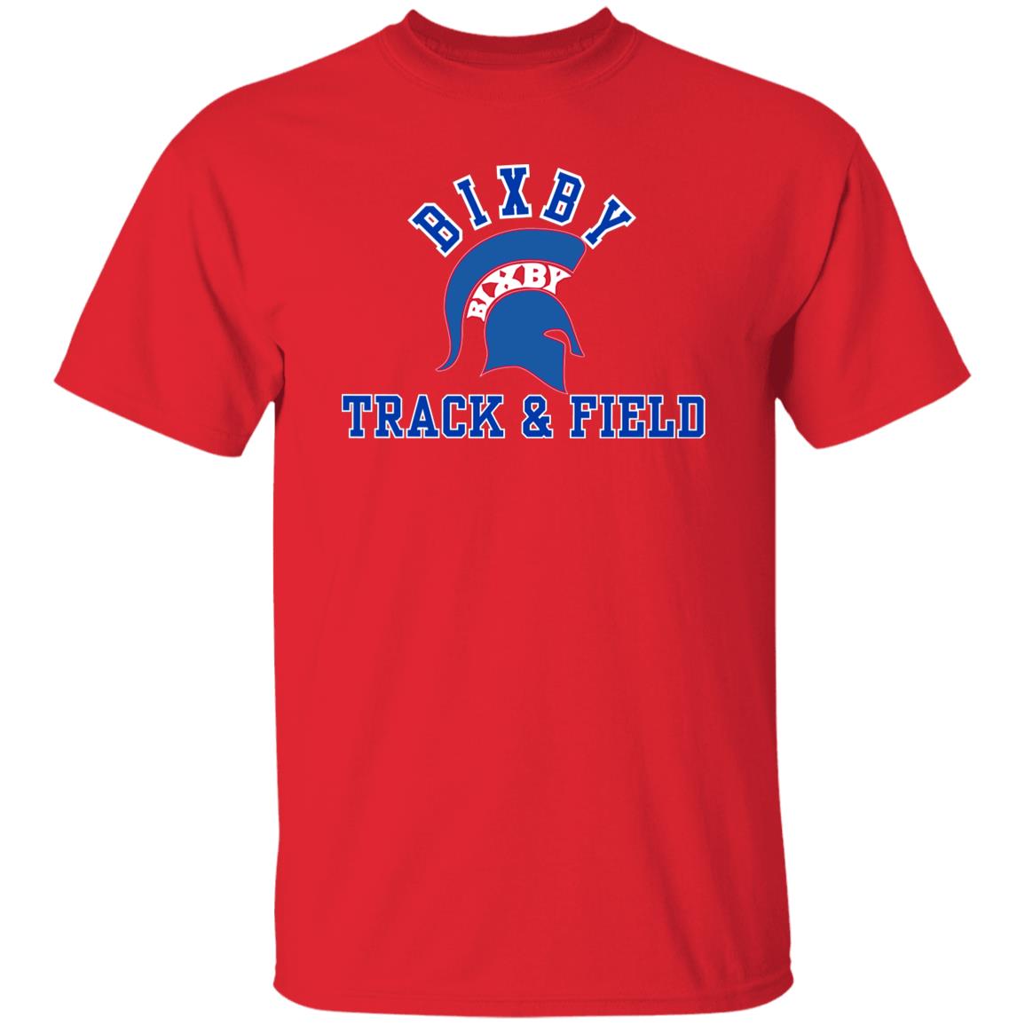 RED AND BLUE TRUE T&F ADULT 100% COTTON T-SHIRT