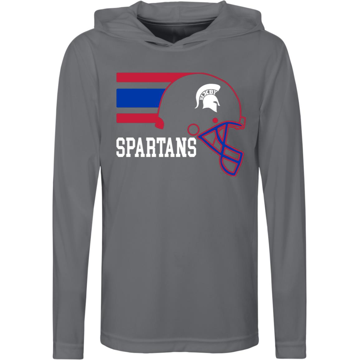 TOUCHDOWN SPARTANS YOUTH HOODED LONG SLEEVE PERFORMANCE SHIRT