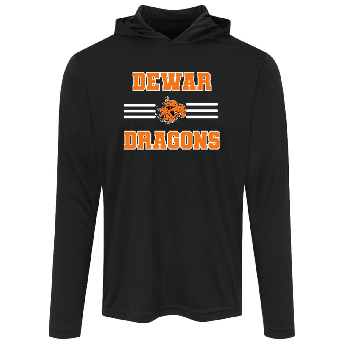 DEWAR DRAGONS ADULT HOODED LONG SLEEVE PERFORMANCE TEE - The Club