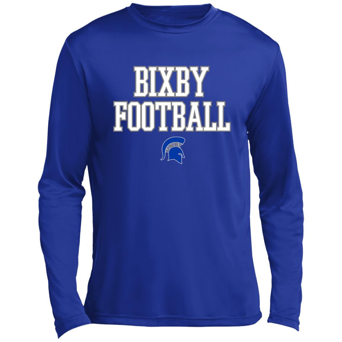 BIXBY SPARTANS FOOTBALL ADULT LONG SLEEVE PERFORMANCE TEE - The Club