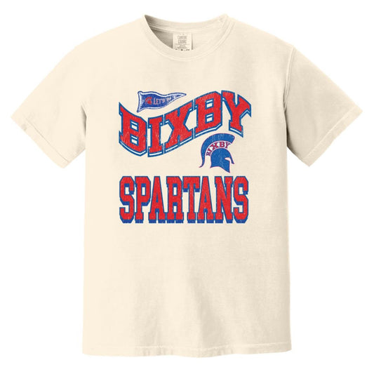 BIXBY SPARTANS ADULT GARMENT WASHED TEE - The Club