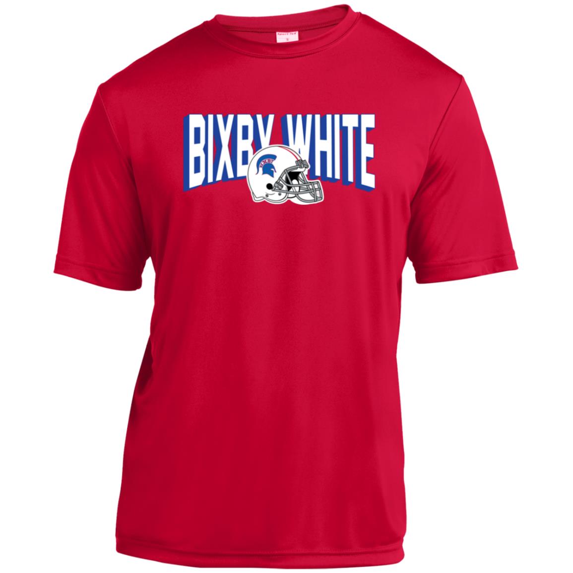 BIXBY WHITE FOOTBALL YOUTH PERFORMANCE TEE - The Club
