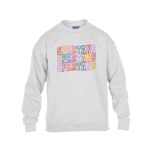 BIXBY SPARTANS YOUTH GIRLS CREW SWEATSHIRT - The Club